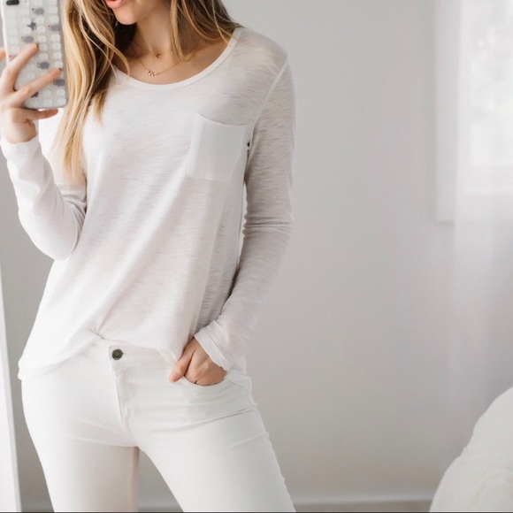 Boutique Tops - WHITE Long Sleeve super soft and popular NEW